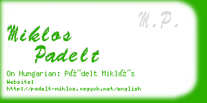 miklos padelt business card